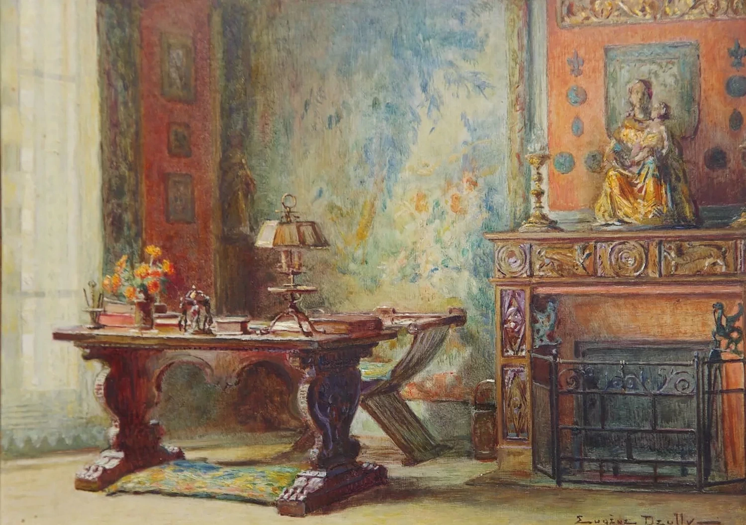 Eugène Auguste François Deully - Interno dello studio